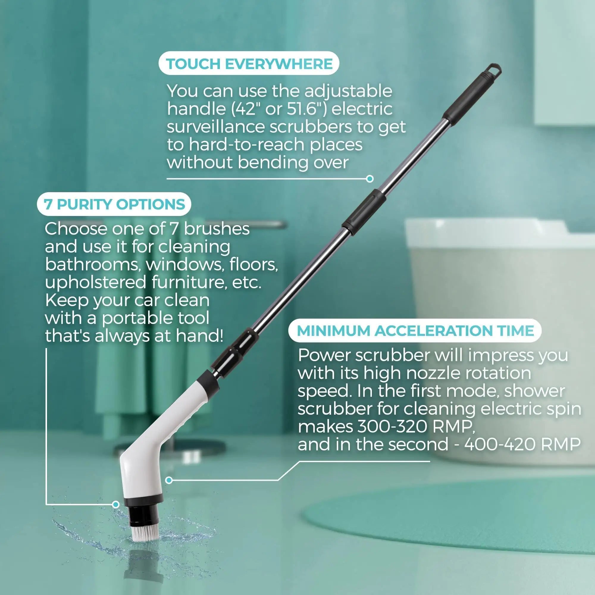 Electric Multi Brush Cleaner Kit 7 in 1