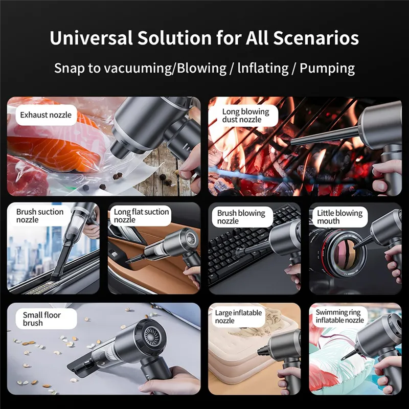 Tekly 9-in-1 Portable Vacuum & Blower — Vacuum, Blow, Inflate, Pump & More for Every Scenario