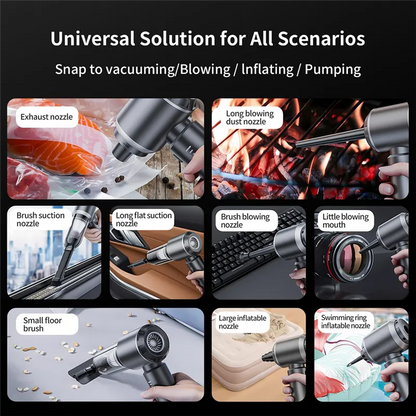 Tekly 9-in-1 Portable Vacuum & Blower — Vacuum, Blow, Inflate, Pump & More for Every Scenario